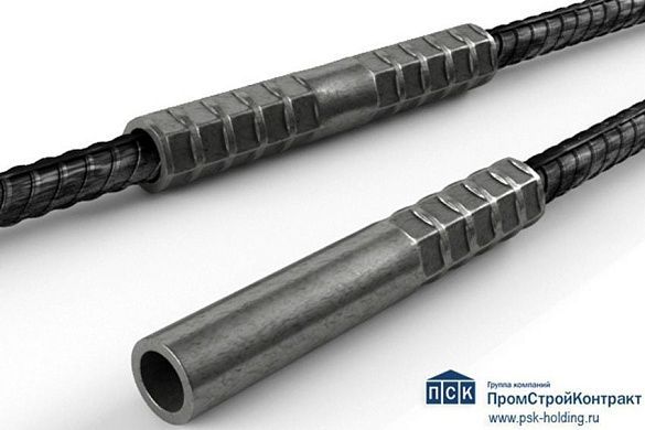 Стандартная обжимная муфта PRESKO для соединения арматуры Ø 18 мм